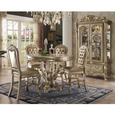 China (Other) New Classic Light Color Adjustable Designed Resonant Table With Chiars Set Dining Room 4 Furniture for sale