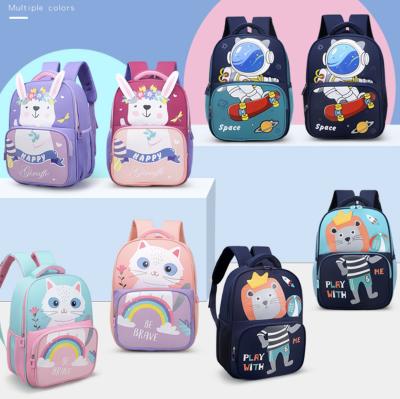 China Cute Children's Backpack Primary School Waterproof Cartoon Animal Girl Backpack Astronaut Rabbit For Children Kindergarten for sale