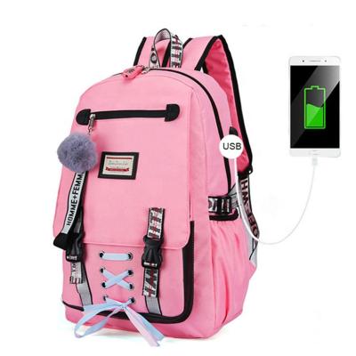 China With Anti Theft Password Large Capacity Usb Charging Backpack Youth Teenager Bagpack Women School Girls Backpack for sale