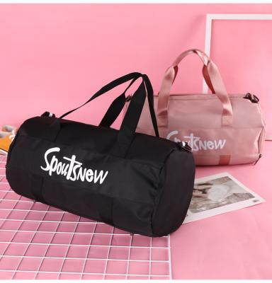 China Customized NATIONAL pink color large capacity logo gym women duffel bags waterproof sports travel bag for sale