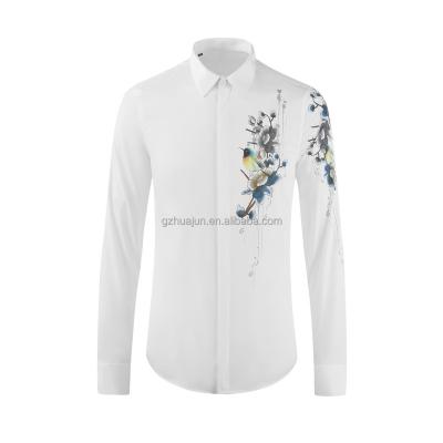 China 2021 hot summer new men's clothing casual fashion printed shirt cardigan short sleeve shirt men Anti-wrinkle hot sale for sale