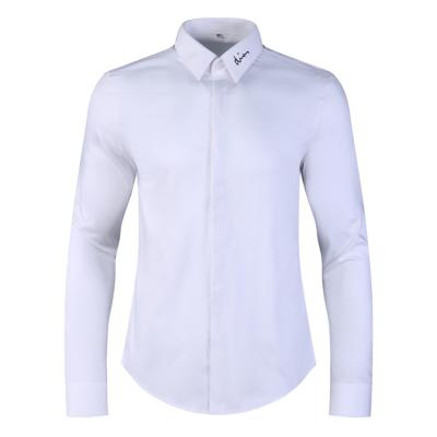 China Wholesale Professional Formal Anti-Wrinkle 100% Cotton Shirts Slim Fit Mens Long Sleeve Shirts for sale