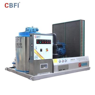 China High Production Automatic Production Line Industrial / Commercial Flake Ice Machine With Rake System For Commercial for sale