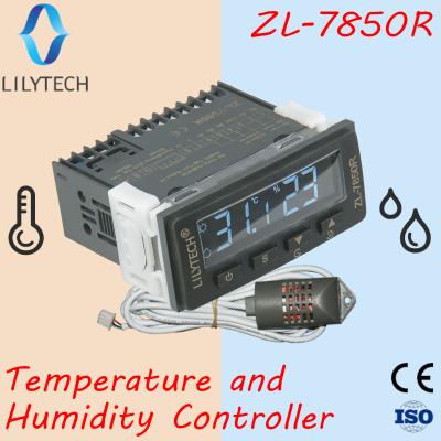 China ZL-7850R factory, super long sensor cable, super high humidity and temperature controller, for swallow or incubator with RS485, Lilytech for sale