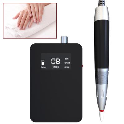 China Professional Brushless Rechargeable Portable Nail Drill Machine Stainless Steel Motor 30000rpm Electric Nail Drill for sale