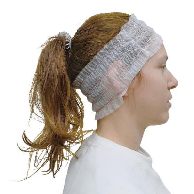 China Smart Casual Customized Disposable Hair Band Elastic Stretchy Nonwoven Headband Hairbands For Salon Hotel Home for sale