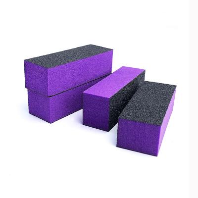 China 500Pcs/Case Disposable Nail Salon Nail Tools Orange Purple Professional 3 Way Nail Buffer Block For Nail Salon for sale