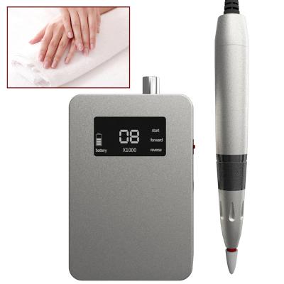 China Stainless Steel Aluminum Alloy Professional Brushless Motor Nail Drill Machine Rechargeable Portable Electric Nail Polishing Drill for sale