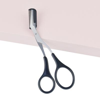 China Right Handed Scissors Customized Wholesale Makeup Tools Stainless Steel Eyebrow Grooming Tools Eyebrow Trimmer Eyebrow Scissors With Comb for sale