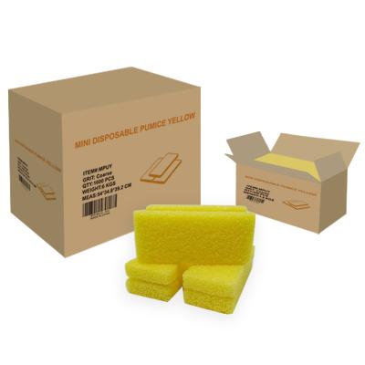 China Easy For Cutting Wholesale Disposable Mini Pumice Pads Foot File Scrubber 1600pcs/case for sale