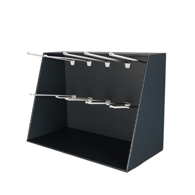 China Single Sided Cheap Price Product Counter Top Display Stands Cardboard Display Stand With Hooks for sale