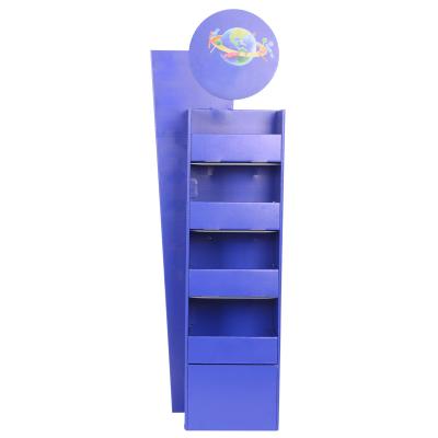 China Shop Single Sided Candy Cardboard Display Rack Floor Display Stand for sale