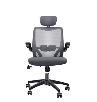 China Free Sample (Height)Adjustable Personal Computer Desk Mesh Chairs High-Back Headrest Lumbar Support Task Chair With Ergonomic Moving Arm Office Chair- for sale