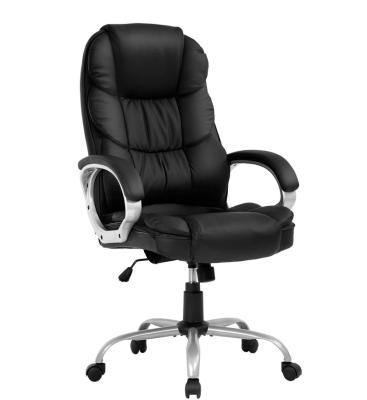 China Free Sample High Back Ergonomic Padded Executive Armrests Executive PU Leather Adjustable (Height) With Lumbar Support Swivel Office Chair Office Chair for sale