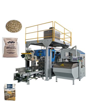 China Automatic 5kg Food To 50kg Malt Gusseted Open Mouth Bagging Packing Machine For Big Bag for sale