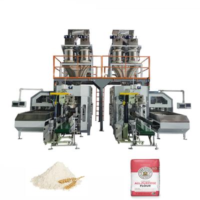 China Full Automatic Open Mouth 5kg10kg 25kg 30kg 35kg Food Big Flour Bag Packing Machine for sale