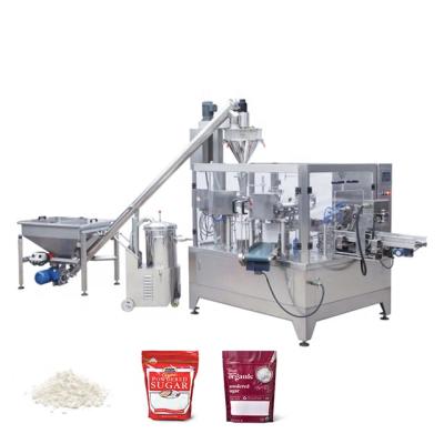 China Factory Price High Quality Premade Food Stand Up Pouch Sugar Powder Rotary Filling Packaging Machine for sale