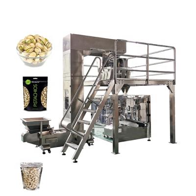 China 8 Station Food Doypack Zipper Bag Pistachio Premade Rotary Pouch Packing Machine With Linear Scale Weigher for sale