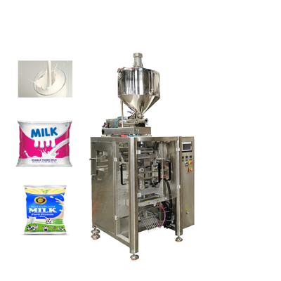 China Vertical VFFS Food Pillow Gusset Bag Milk Pouch Packing Machine with Piston Filler for Viscous Liquid for sale