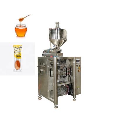 China Vertical Dough Honey Packing Machine Food Pillow Bag Sachet Sauce With Heating Mixing Hopper for sale