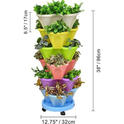 China Contemporary Stackable 37cm Three-Dimensional Planting Gardening Supplies Pot Kits For Vegetables Flowers Porch Garden Indoor Outdoor Decor for sale