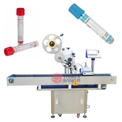 China 4ml 8ml automatic food plastic tube labeling machine, sticker labeling machine for medical vial filling line for sale