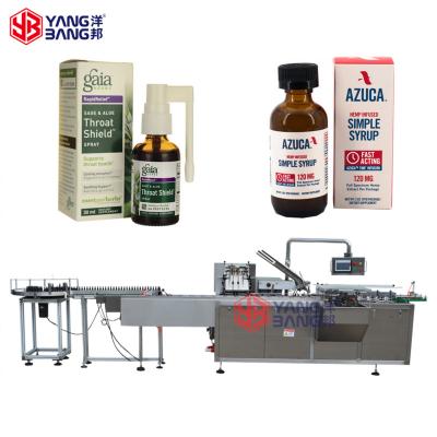 China Automatic Jet Liquid Bottle Beverage Throat Machine Paper Box Cartoning Packing Machine For Medical Liquid Bottles for sale