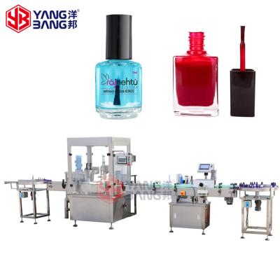 China Hot Selling 15ml Full Automatic Beverage Nail Gel Polish Bottle Filling Machine Automatic Cosmetics Filling Line for sale