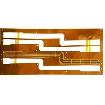 China Flex 2 Layer Flexible PCB Board Yellow Cover Film 0.5mm Silkscreen for sale