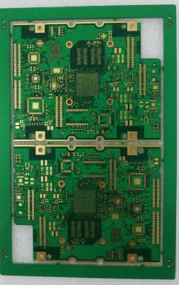 중국 HDI PCB 보드 6L 1OZ EING 0.1mm 구멍 금 손가락 녹색 솔더 마스크 데이터 스트로에 판매용