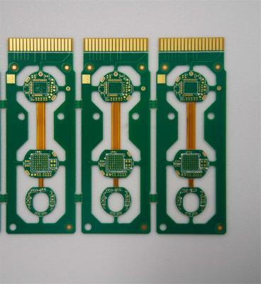 China Rigid flex circuit boards FR4 en Polymide met gouden vingerconnector voor consumententoepassingen Te koop