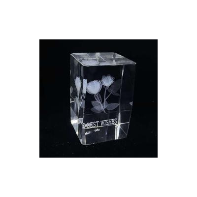 China Europe top quality clear crystal glass open cube crystal decoration for sale