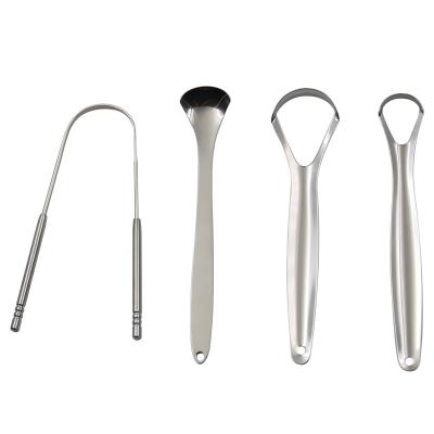 China Best Selling Surgical Oral Cleaner Grade Stainless Steel Tongue Removers Scolder Scraper Set for sale