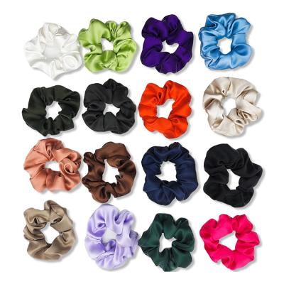 China European and American style factory wholesale stock mulberry silk scrunchies 50% off in-stock silk scrunchies for just $0.99 for sale