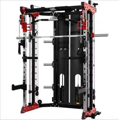 China Universal Multifunctional Power Cage Squat Rack With Gym Exercising Smith Weightlifting Machine for sale