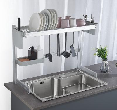 China Best Selling Ever Rusty Aluminum Shelf Organizer Dish Dish Rack Sustainable for Kitchen Large Capacity Kitchen Organizer for sale