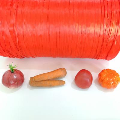 China PE new materials Good Selling High Quality Bags PP Red Plastic Fruit Packing Mesh Bag In Roll for sale