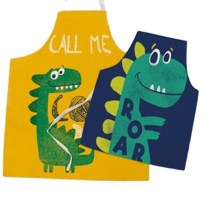 China Casual Tropical Plant Leaves Woman Adult Children Bibs Home Kitchen Apron Chef Apron for sale