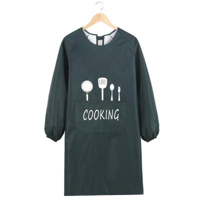 China Drink / Food Waterproof Long Sleeve Aprons With Pockets for sale