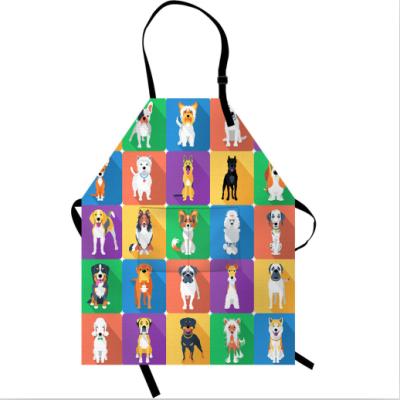 China Children's Apron Sleeveless Painted Apron Christmas Halloween Cute Cartoon Print Yes Waterproof for sale