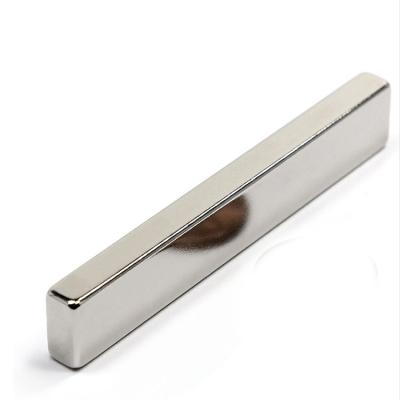 China Industrial thin long magnet factory price neodymium bar block rectangular magnet n45m n52h n52 for motor for sale