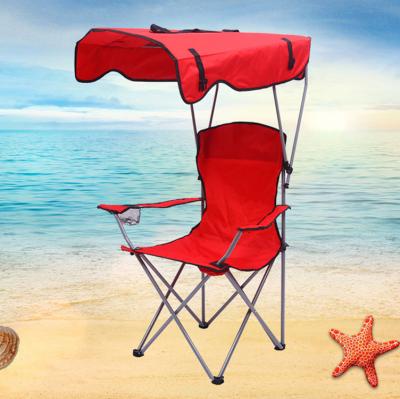 China Traditional Portable Folding Beach Chair Canopy Adjustable Camp Chair for sale