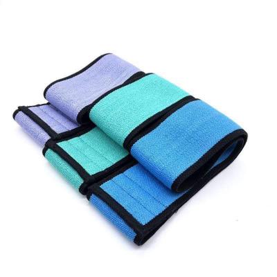 China Cotton + Polyester Mesh + Rubber Wholesale Custom Gym Home Yoga Workout Exercise Fitness Bands Stretch Hip Resistance Booty Band for sale