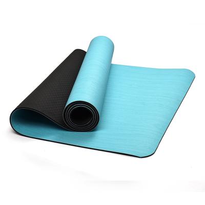 China Private Label Eco Friendly Recycled Yoga Rubber Mat 8mm Anti-slip Durable Black And Pink Color 5/6/8/10mm Thick Protable Smart Waterproof Washable Sport for sale