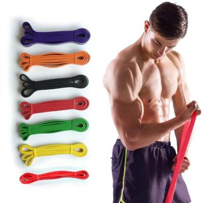 China Strength Training Exerise Fitness Customized Double Layer Elastic Rubber 5 Pcs Resistance Bands for sale