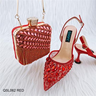 China Anti-Static African Nigeria Matching Shoes And Bag Set For Nigeria Nigeria Bag And Shoes Set Italian Ladies Designs Elegant Party for sale