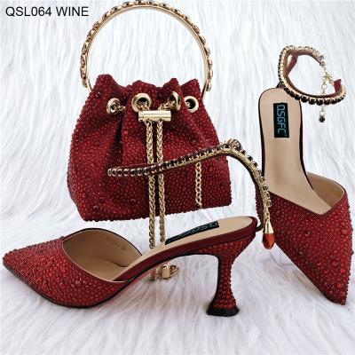 China Anti-Static African Nigeria Matching Shoes And Bag Set For Nigeria Nigeria Bag And Shoes Set Italian Ladies Designs Elegant Party for sale