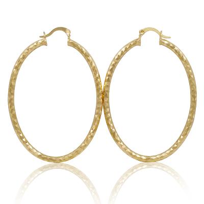 China New Style CLASSIC Uneven C-Shaped Earrings Large Exquisite Circle Hoop Earrings For Women Girl Wedding Party Gift Jewelry for sale