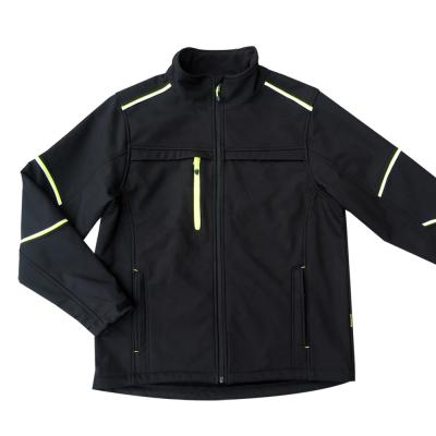 China Wholesale Black Spring Workwear Mens Breathable Softshell Jacket Custom for sale