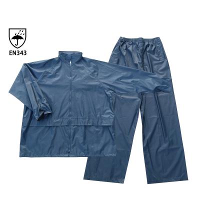 China Bachelor's Rainwear Waterproof Clothing Rainwear With Concealed Hood PVC Rain Suit for sale